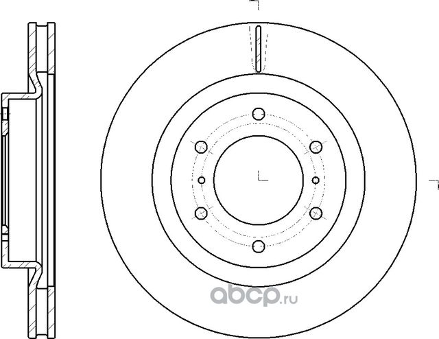 Диск тормозной вентилируемый (G-Brake). Артикул GR20769