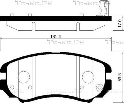 Тормозные колодки HSB передние для Hyundai Tucson I 2004-2010. Артикул HP0037