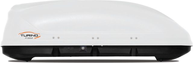 Автомобильный бокс PT Group Turino Compact аэродинамический белый (360 л, 141х83х45 см). Артикул 00001725