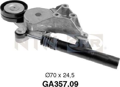 Натяжной ролик (натяжитель) приводного поликлинового ремня NTN / SNR. Артикул GA357.09