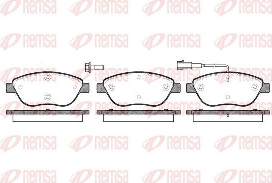 Тормозные колодки Remsa передние для Fiat Bravo II 2006-2014. Артикул 0859.01