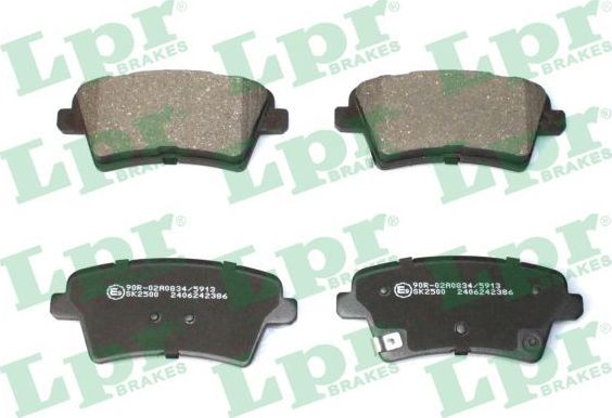 Тормозные колодки LPR задние для Kia Optima IV 2015-2026. Артикул 05P2386