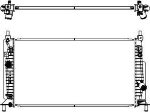 Радиатор охлаждения двигателя Sakura для Mazda 3 II (BL) 2008-2014. Артикул 3301-8505