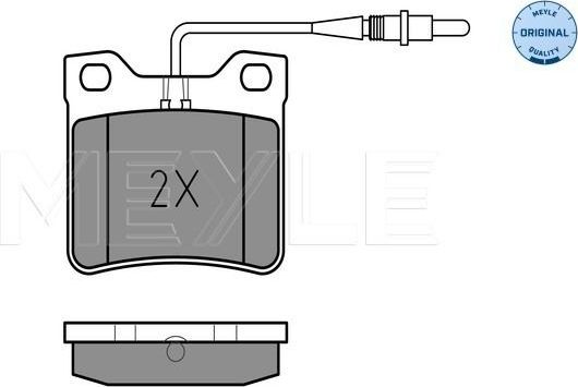 Тормозные колодки Meyle Original. Артикул 025 219 0417/W
