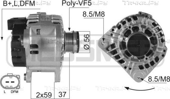 Генератор Era OEM для Audi A6 II (C5) 1997-2005. Артикул 210007