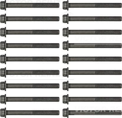 Комплект болтов ГБЦ Victor Reinz для Nissan 100NX 1991-1994. Артикул 14-55039-01