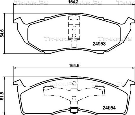 Тормозные колодки Mintex передние для Chrysler Grand Voyager III 1995-2001. Артикул MDB1783