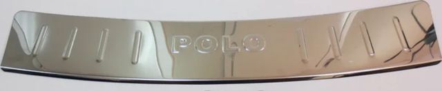 Накладка Ладья с загибом на бампер Volkswagen Polo VI лифтбек 2020-2026. Артикул 017.18.20