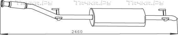 Глушитель Dinex. Артикул 50481