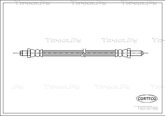 Тормозной шланг Corteco передний для Saab 99 1974-1984. Артикул 19018798