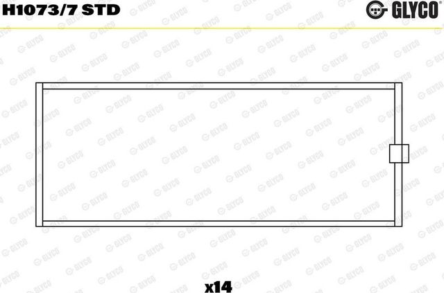 Вкладыши коренные Glyco для Scania 3 1988-1996. Артикул H1073/7 STD