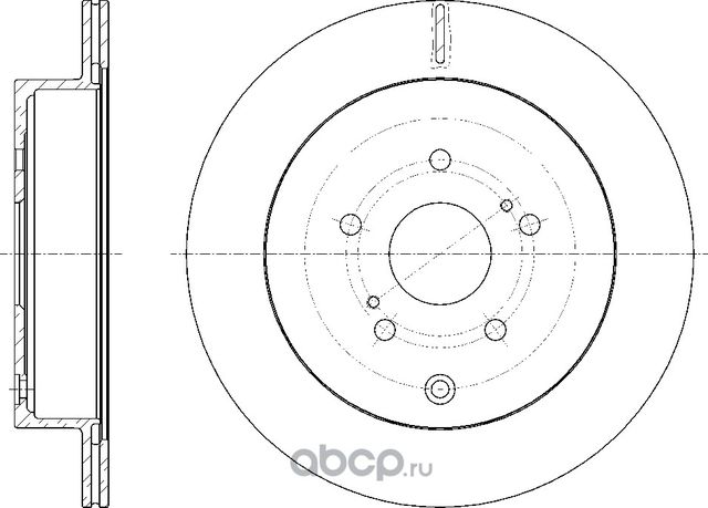 Диск тормозной вентилируемый (G-Brake). Артикул GR21187