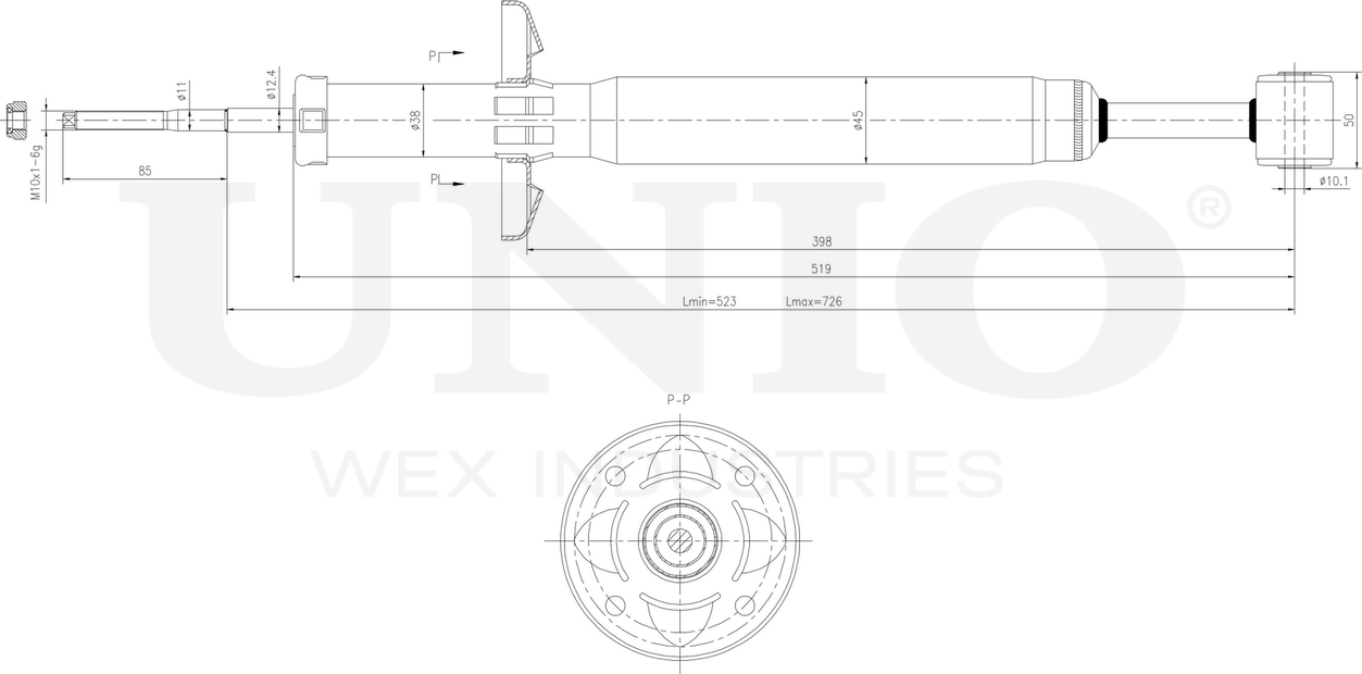 Амортизатор подвески (Unio). Артикул SAB-10784