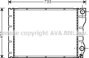 Радиатор охлаждения двигателя AVA для Renault Espace III 2000-2002. Артикул RTA2293