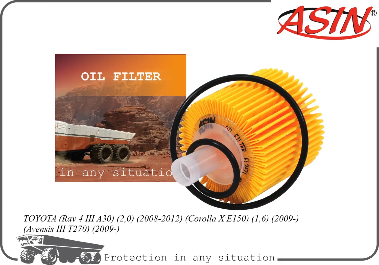 Фильтр масляный 04152-YZZA6ASIN.FL2471 ASIN Asin. Артикул ASINFL2471