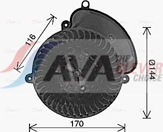 Вентилятор, мотор печки (отопителя) салона AVA для Renault Megane IV 2015-2026. Артикул RT8671