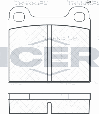 Тормозные колодки Icer передние для Volkswagen Polo II 1981-1994. Артикул 180169