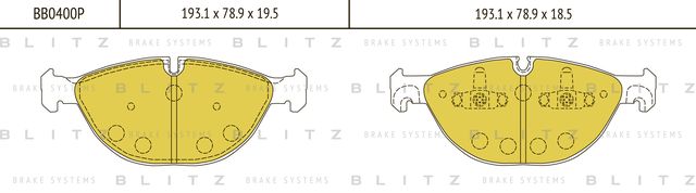 Колодки тормозные BMW X5 (E70/F15) / X6 (E71/F16) 08- перед. (Blitz). Артикул BB0400P