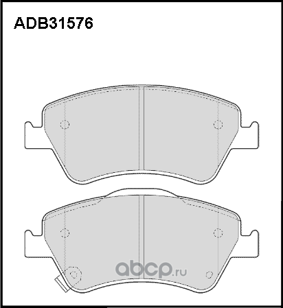 Колодки тормозные дисковые | перед | (Allied Nippon). Артикул ADB31576