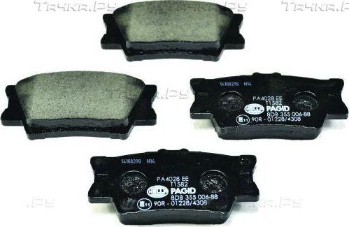 Тормозные колодки Hella задние для Lexus ES V 2006-2012. Артикул 8DB 355 006-881