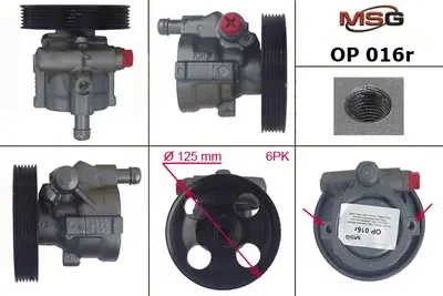 Насос ГУР восстановленный Nissan Primastar 2001-2010, Nissan Primastar 2010-, OP (MSG). Артикул OP016R
