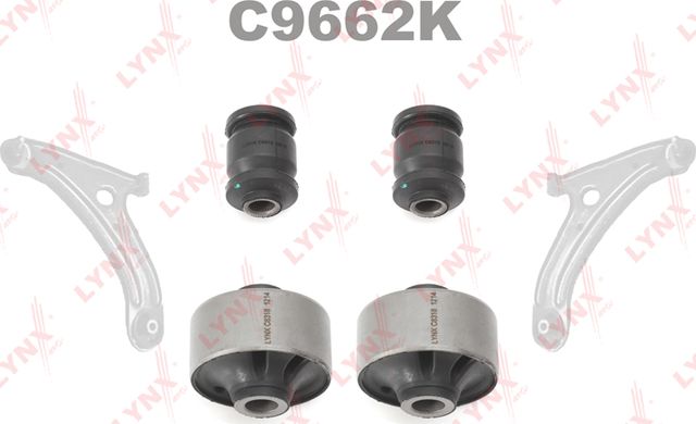 Сайлентблок переднего рычага подвески LYNXauto KIT. Артикул C9662K