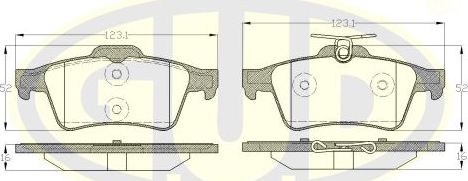 Тормозные колодки G.U.D.. Артикул GBP880113