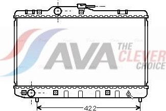 Радиатор охлаждения двигателя AVA ** CLEVER FIT ** для Toyota Starlet IV (P80) 1989-1996. Артикул TO2227