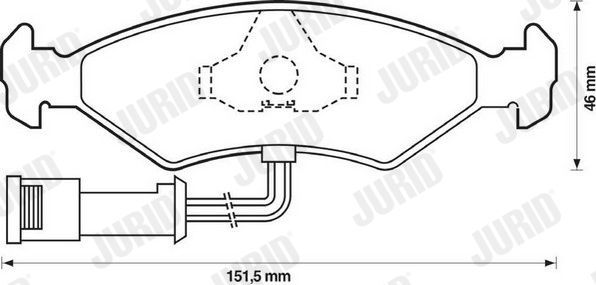 Тормозные колодки Jurid передние для Mazda 121 III 1996-2003. Артикул 571291D