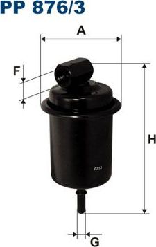 Топливный фильтр Filtron для Hyundai Atos 2003-2008. Артикул PP 876/3