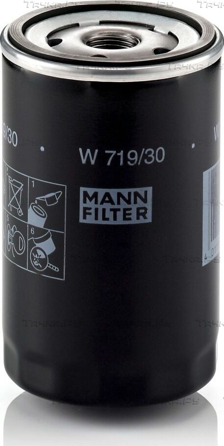 Масляный фильтр Mann-Filter для Volkswagen Golf IV 1997-2006. Артикул W 719/30