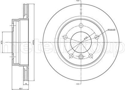 Тормозной диск Trusting задний для BMW 3 IV (E46) 1997-2007. Артикул DF550