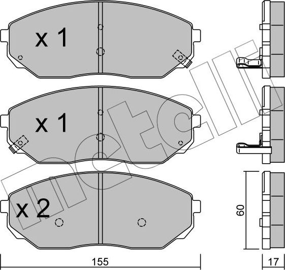 Тормозные колодки Metelli. Артикул 22-0515-0