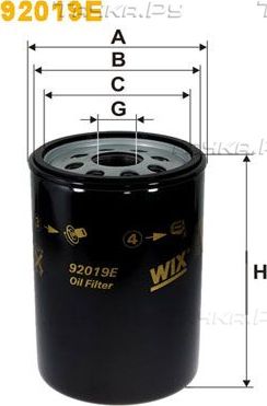 Масляный фильтр WIX Filters для MAN L2000 1993-2007. Артикул 92019E