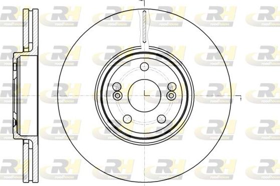 Тормозной диск RoadHouse передний для Renault Vel Satis I 2002-2009. Артикул 61234.10