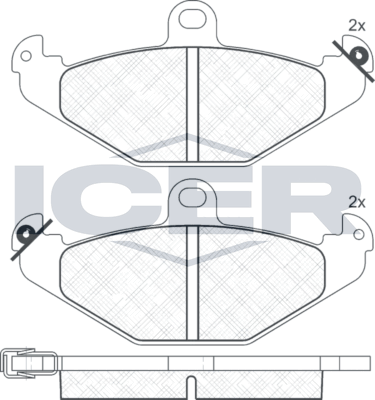 Тормозные колодки Icer задние для Chrysler Viper 1992-1998. Артикул 180874