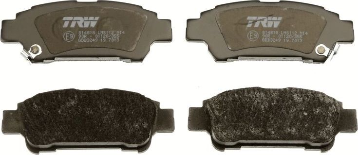 Тормозные колодки TRW COTEC задние для Toyota Noah II (R70) 2007-2010. Артикул GDB3249