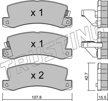 Тормозные колодки Trusting. Артикул 164.0