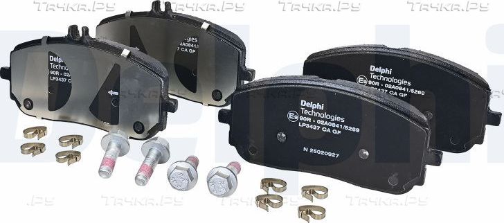 Тормозные колодки Delphi (Low-Metallic) передние для Mercedes-Benz GLA II (H247) 2020-2026. Артикул LP3437