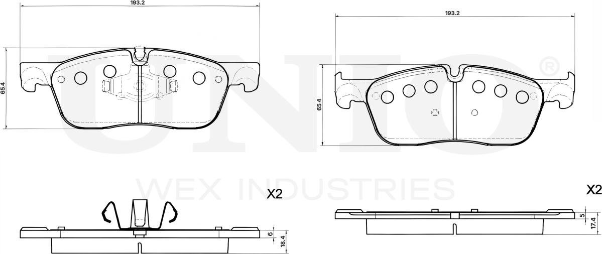 Колодки тормозные дисковые, комплект (Unio). Артикул BRP-20178