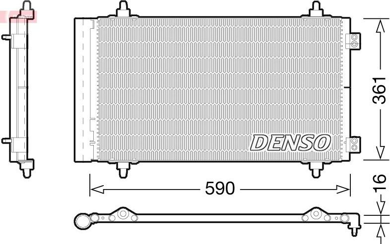 Радиатор кондиционера (конденсатор) Denso. Артикул DCN21018