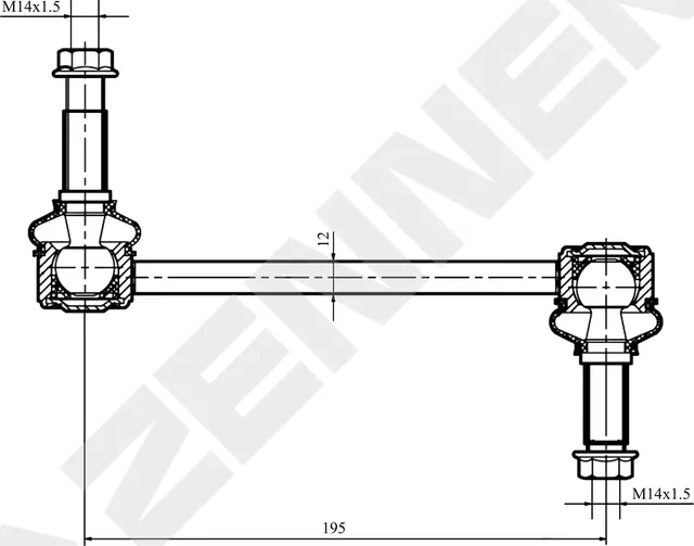 Тяга стабилизатора передняя левая/правая MERCEDES GL-CLASS X164 06-12, M-CLASS W (Zennek). Артикул DST0030