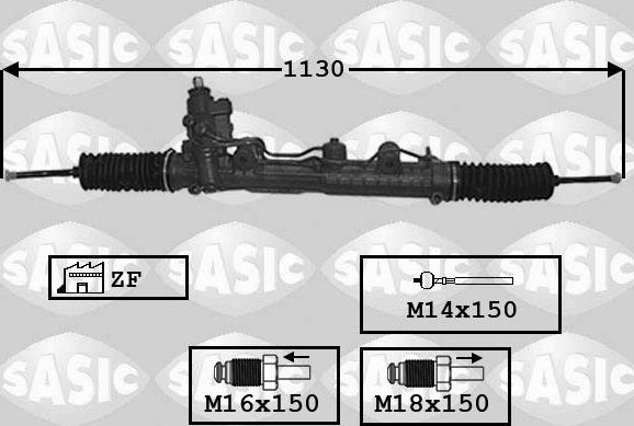 Рулевая рейка Sasic для Mercedes-Benz CLK-Класс II (C209, A209) 2002-2010. Артикул 7006159