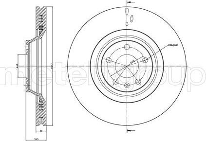 Тормозной диск Trusting передний для Audi A6 III (C6) 2004-2011. Артикул DF071