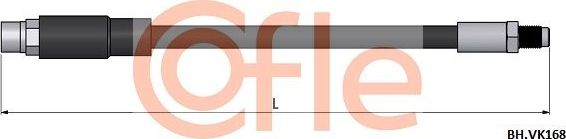 Тормозной шланг Cofle задний для Audi S2 I 1993-1995. Артикул 92.BH.VK168