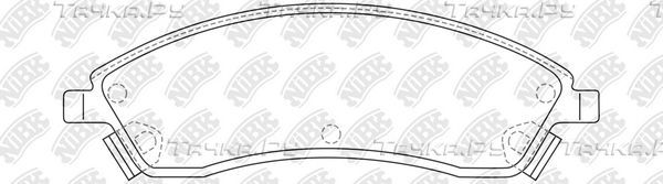 Тормозные колодки NiBK передние для Cadillac CTS I 2005-2007. Артикул PN0669