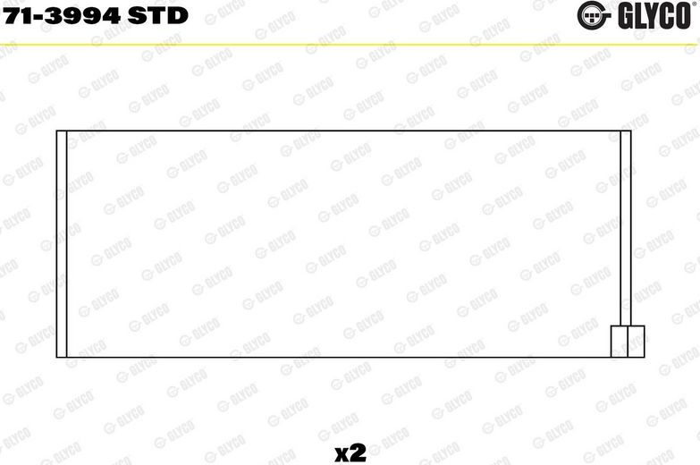 Вкладыши шатунные Glyco для Opel Signum I 2004-2008. Артикул 71-3994 STD