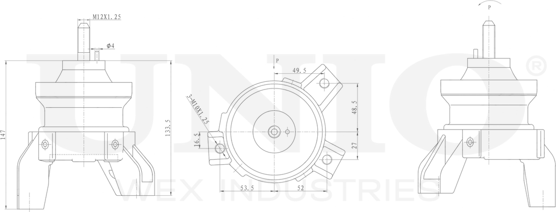 Опора двигателя (Unio). Артикул RMP-15027