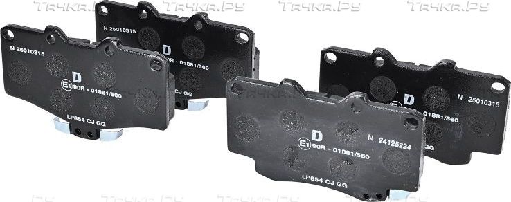 Тормозные колодки Delphi (Low-Metallic) передние для Toyota Land Cruiser 70 1984-2007. Артикул LP854