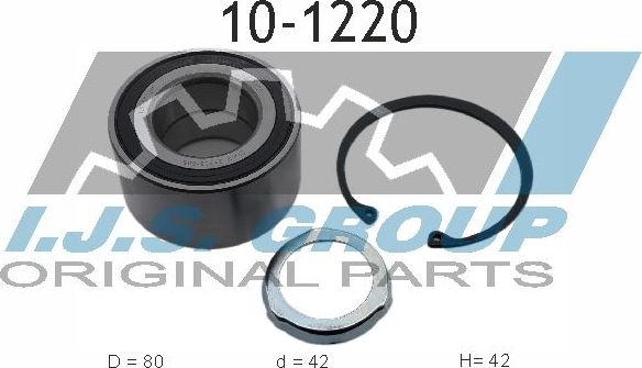 Ступичный подшипник (комплект) IJS Group задний правый/левый для BMW 7 II (E32) 1985-1994. Артикул 10-1220